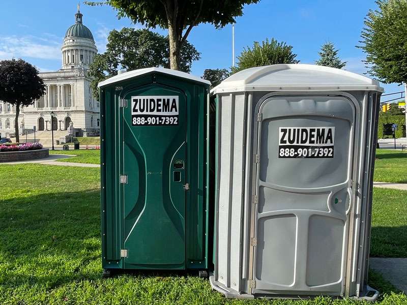 Two handicap Portable Restrooms in the public park in NJ & NY