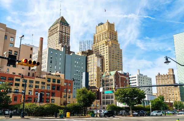 Downtown Newark in Essex County, New Jersey